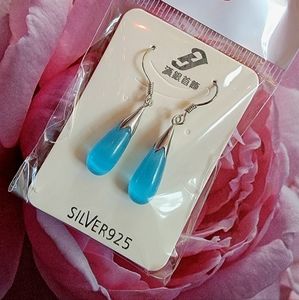 🔹️925 Sterling Chalcedony Drop Earrings 🔹️ NWT